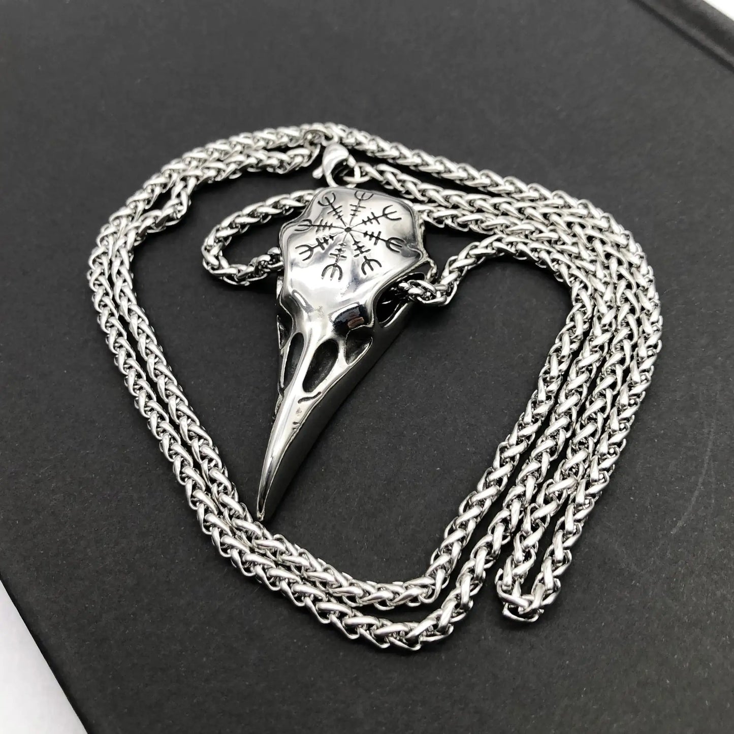 Men's Vintage Viking Skull Eagle Pendant
