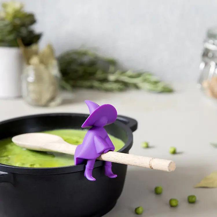 Silicone Witch Anti-Spill Spoon Holder
